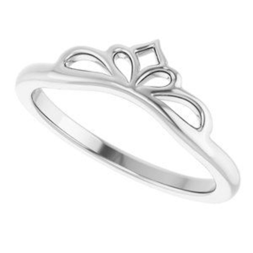 Sterling Silver Stackable Crown Ring - image 5